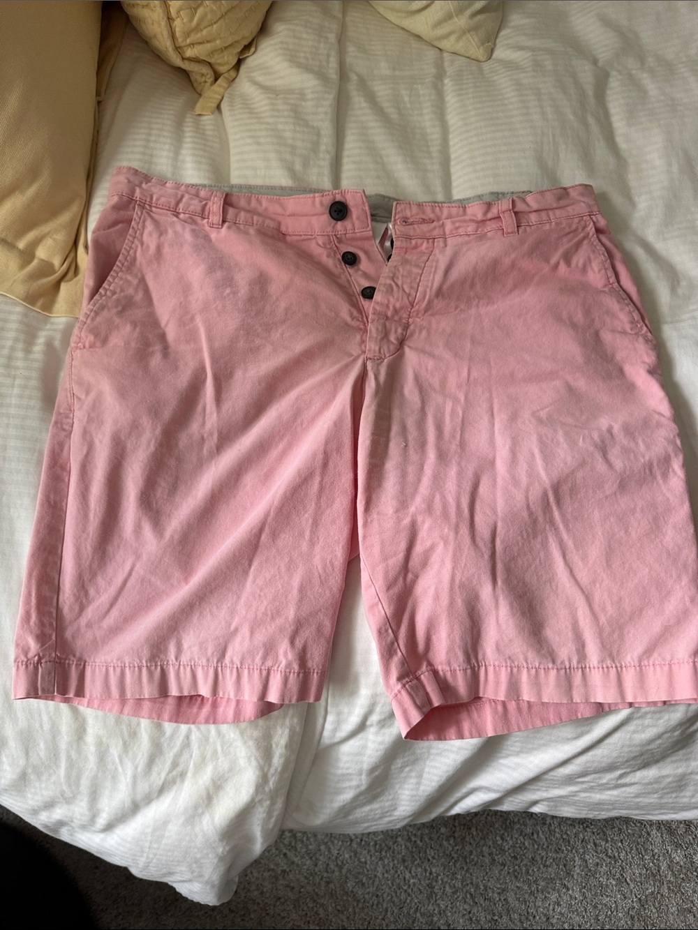Men's Pink Cotton Chino Shorts 32.